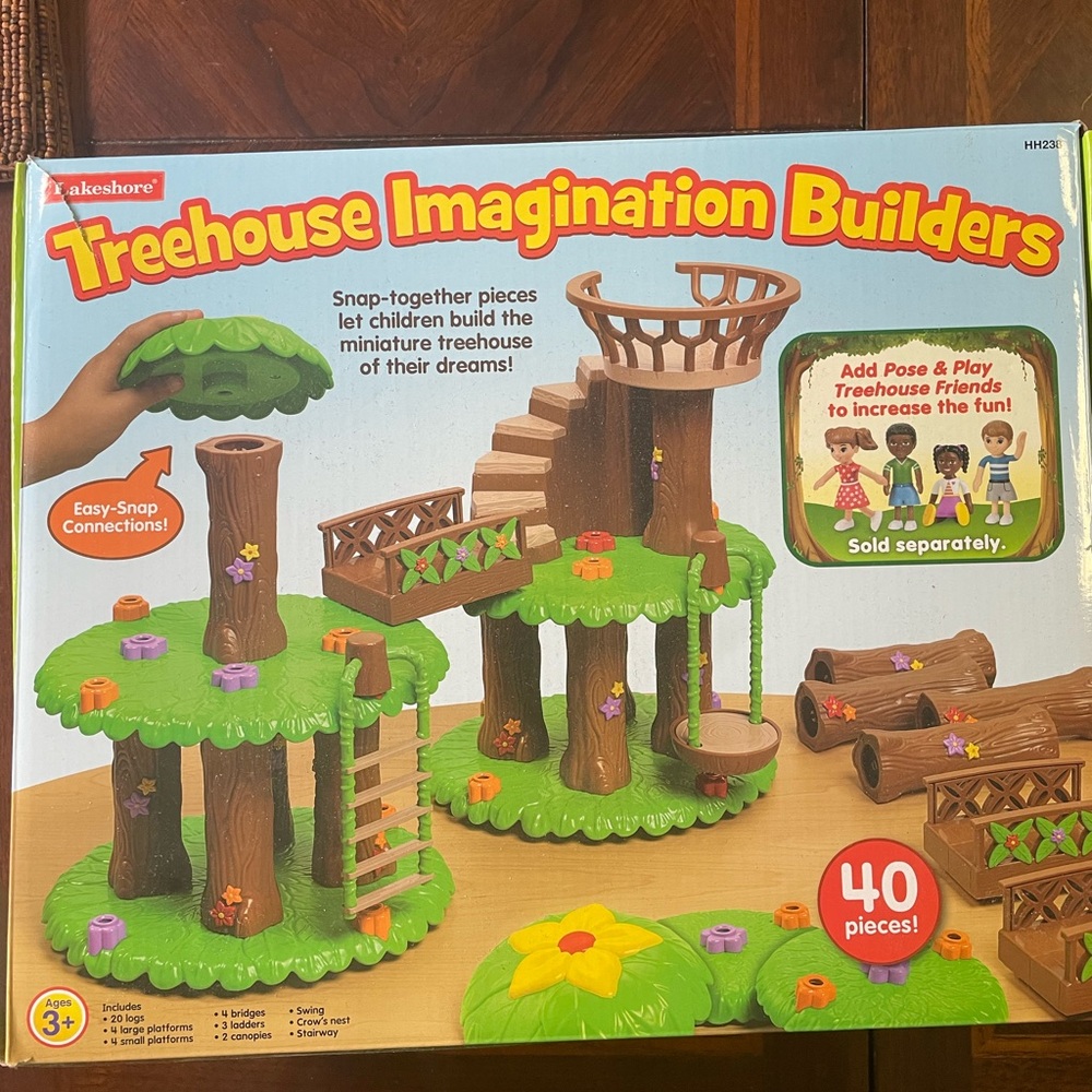 Lakeshore Treehouse Building Set - Green and Brown